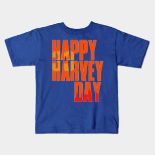 Happy Harvey Day In Orange Kids T-Shirt